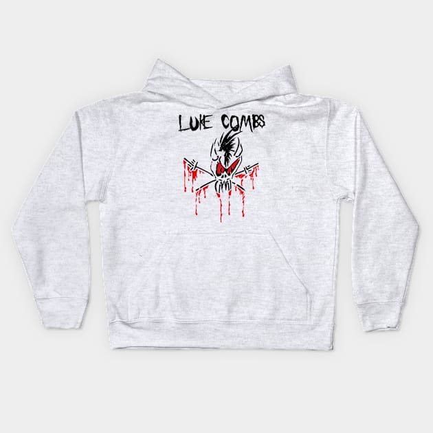 luke comb headbang Kids Hoodie by potato cast